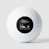 Golf Cart Christmas Tree Lights Xmas Sport Golfer ゴルフボール (正面)