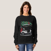 Golf Cart Christmas Tree Lights Xmas Sport Golfer スウェットシャツ (正面フル)