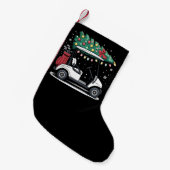 Golf Cart Christmas Tree Lights Xmas Sport Golfer  スモールクリスマスストッキング (正面 (吊り時))