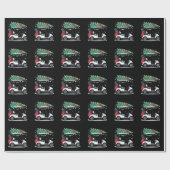 Golf Cart Christmas Tree Lights Xmas Sport Golfer  ラッピングペーパー (フラット)