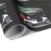 Golf Cart Christmas Tree Lights Xmas Sport Golfer  ラッピングペーパー (ロールコーナー)
