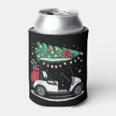 Golf Cart Christmas Tree Lights Xmas Sport Golfer 缶クーラー (缶正面)