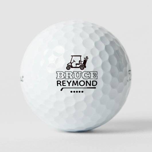 Golf Cart - Custom Golfers Name Mark ゴルフボール (正面)