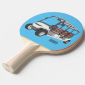 Golf cart / golf buggy cartoon illustration 卓球ラケット (正面アングル)