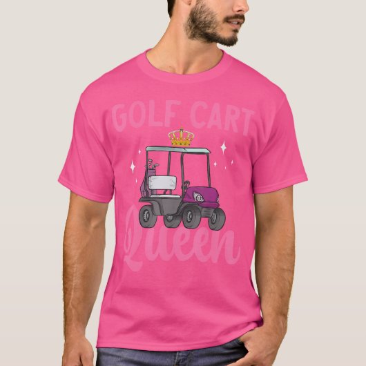 Golf Cart Queen Golfing Golfer Golf Cart Tシャツ (正面)