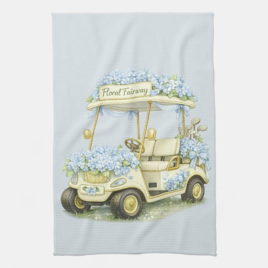 Golf Cart Tea Towel Gift for Women キッチンタオル (縦)