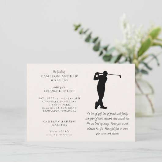 Golf Celebration of LIfe 招待状 (スタンド正面)