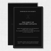 Golf Celebration of Life Black サンキューカード