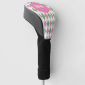 Golf Chic Argyle Monogram Club Head Cover ゴルフヘッドカバー (アングル)