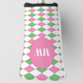 Golf Chic Argyle Monogram Putter Club Cover ゴルフヘッドカバー (回転90)