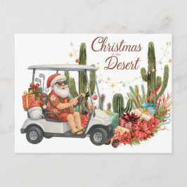 Golf Christmas Arizona  with Santa Claus シーズンポストカード