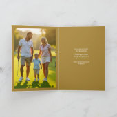 Golf Christmas Candle ・ファミリーフォト金ゴールド シーズンカード (内部)