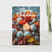 Golf Christmas Candle ・家族写真 シーズンカード (正面)