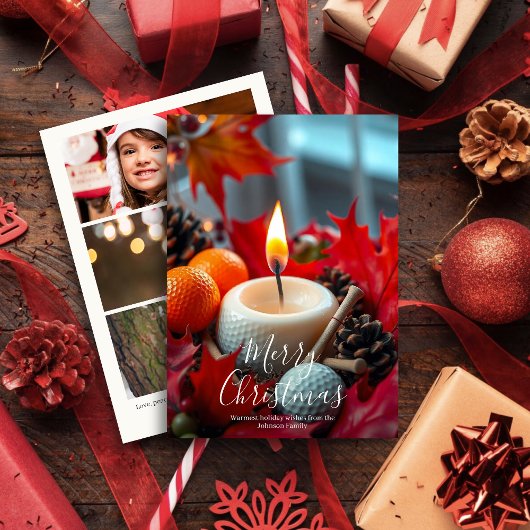 Golf Christmas Candle ・家族写真 シーズンカード