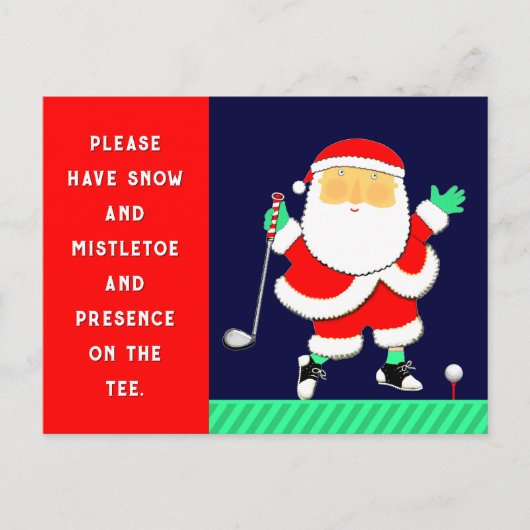 Golf Christmas Card Postcard シーズンポストカード (正面)