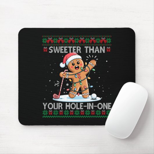 Golf Christmas Gingerbread Sweeter Than Your Hole- マウスパッド (マウス)