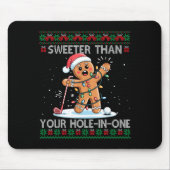 Golf Christmas Gingerbread Sweeter Than Your Hole- マウスパッド (正面)