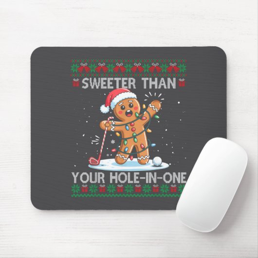 Golf Christmas Gingerbread Sweeter Than Your Hole- マウスパッド (マウス)