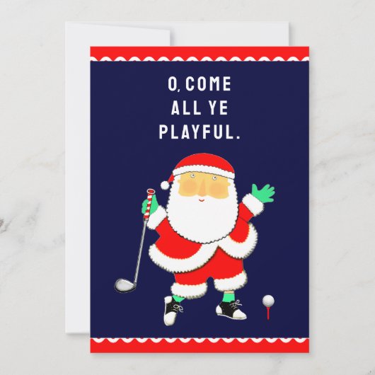 Golf Christmas Greeting シーズンカード (正面)