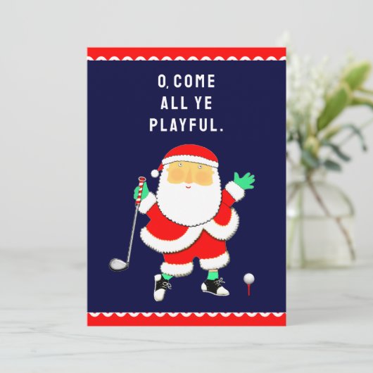 Golf Christmas Greeting シーズンカード (スタンド正面)