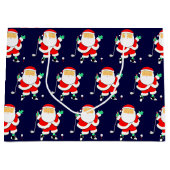 Golf Christmas Holiday ラージペーパーバッグ (正面)