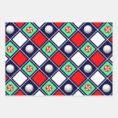 Golf Christmas Holiday Gift ラッピングペーパーシート (正面2)