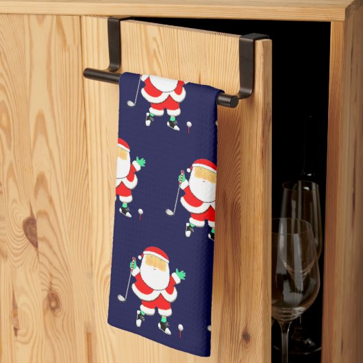 Golf Christmas Holiday Gift Kitchen Towel キッチンタオル (三つ折り)