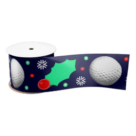Golf Christmas Holiday Gift Satin Ribbon サテンリボン