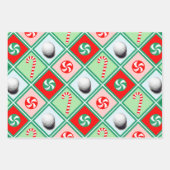 Golf Christmas Holiday Gift Wrapping Paper ラッピングペーパーシート (正面2)