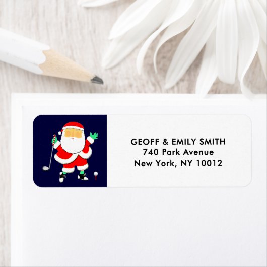 Golf Christmas Holiday Label ラベル (インサイチュ)