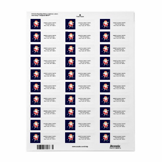 Golf Christmas Holiday Label ラベル (フルシート)