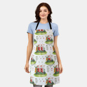 Golf Christmas May the course be with you Santa エプロン (着用した状態)