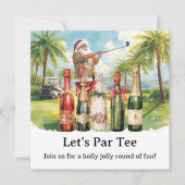 Golf Christmas Party Let’s Par tee with Santa  招待状 (正面)
