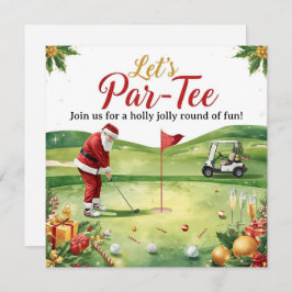Golf Christmas Party Let’s Par tee with Santa  招待状
