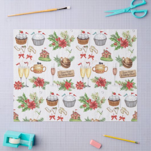 Golf Christmas Party with golf bakery themed 薄葉紙 (クラフト)