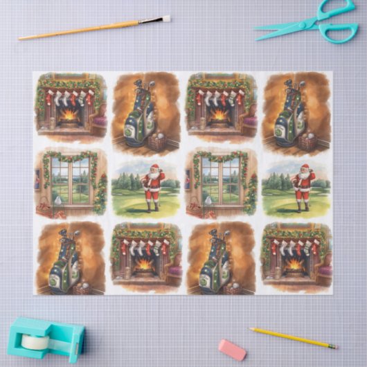 Golf Christmas Party with golf themed 薄葉紙 (クラフト)