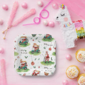 Golf Christmas Santa Golfer May Course be with you ペーパープレート (パーティー)