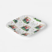 Golf Christmas Santa Golfer May Course be with you ペーパープレート (傾斜あり)