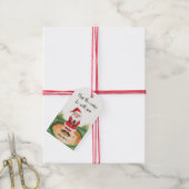 Golf Christmas Santa golfing My course be with you ギフトタグ (より糸付き)