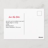Golf Christmas save the date with golf ball ポストカード (裏面)