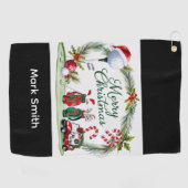 Golf Christmas themed ゴルフタオル (横)