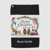 Golf Christmas themed ゴルフタオル (正面)