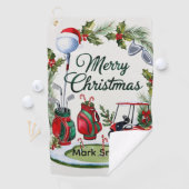 Golf Christmas themed   ゴルフタオル (インサイチュ)