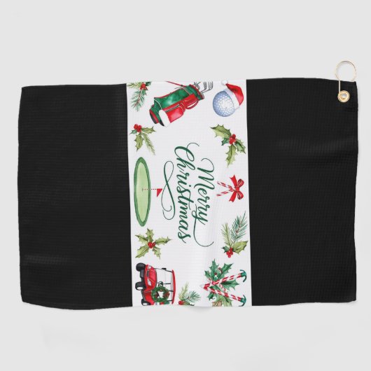 Golf Christmas themed   ゴルフタオル (横)