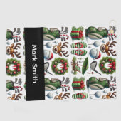 Golf Christmas themed   ゴルフタオル (横)