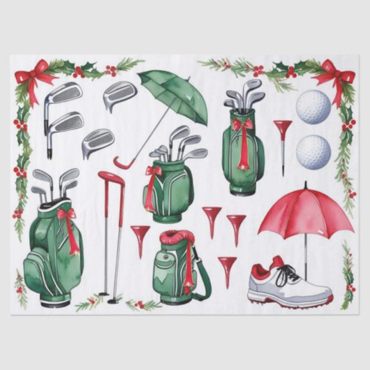 Golf Christmas themed gifts for golfer 薄葉紙 (正面)