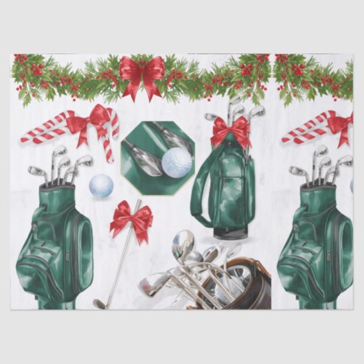 Golf Christmas themed gifts for golfer 薄葉紙 (正面)