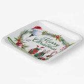 Golf Christmas tree golf balls and Santa Hat ペーパープレート (傾斜あり)