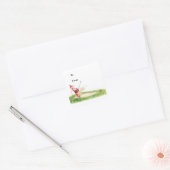 Golf Christmas with Santa Claus golfing スクエアシール (封筒)