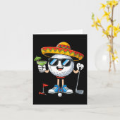 Golf cinco de mayo golfing  カード (黄色い花)